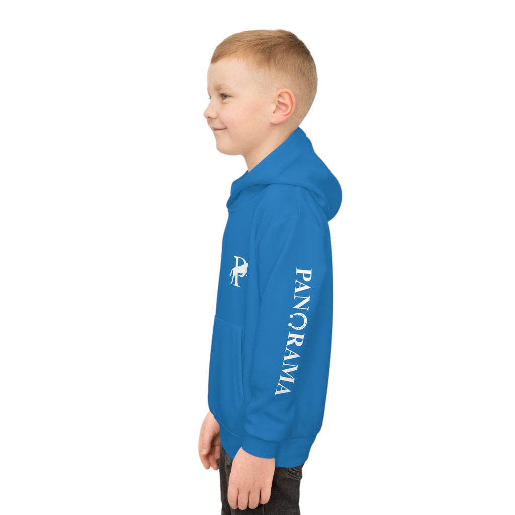 Copy of Children's Equestrian Hoodie — Blue Panorama Equestrian Logo Kids Pullover