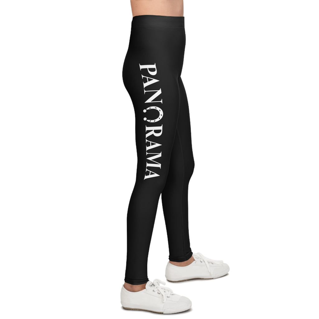 Black Panorama Equestrian Youth Leggings (AOP)