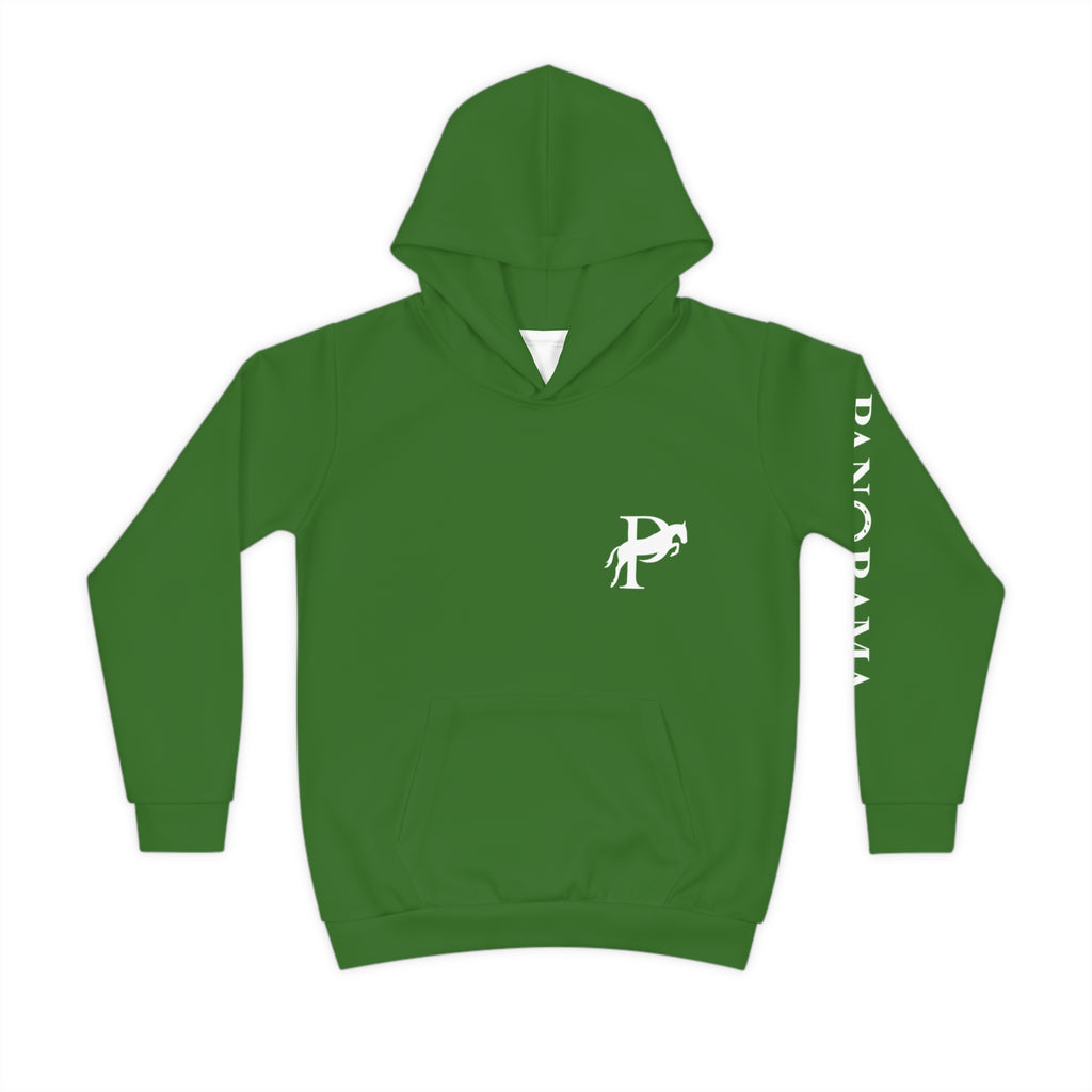 Children's Equestrian Hoodie — Panorama Equestrian Logo Kids Pullover