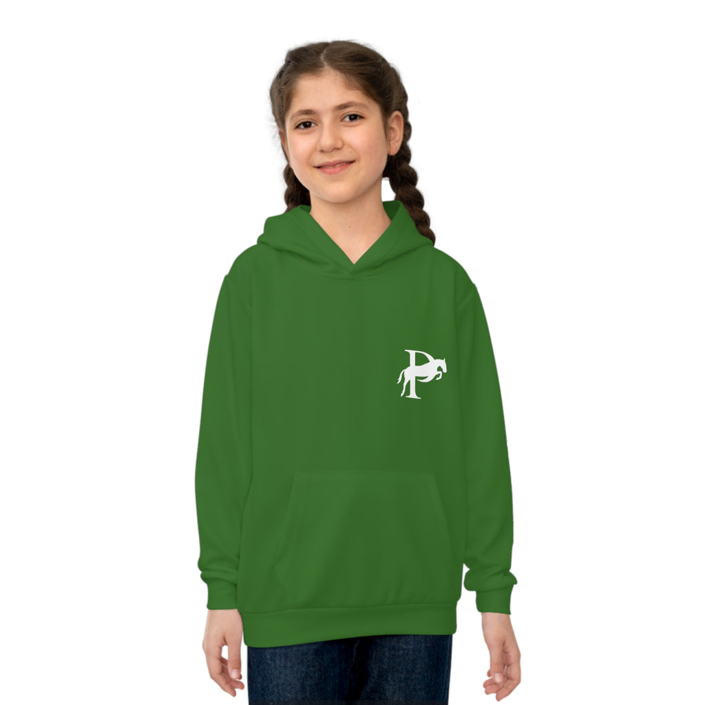 Children's Equestrian Hoodie — Panorama Equestrian Logo Kids Pullover